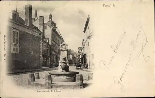 Ak Baugé Maine et Loire, Fontaine du Roi Rene