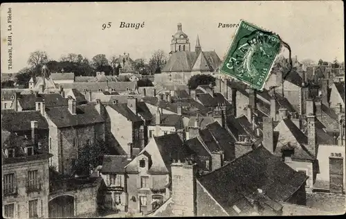 Ak Baugé Maine et Loire, Panorama