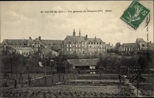 Ak Baugé Maine et Loire, Vue generale de l'Hospice