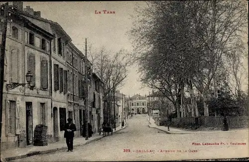 Ak Gaillac Tarn, Avenue de la Gare