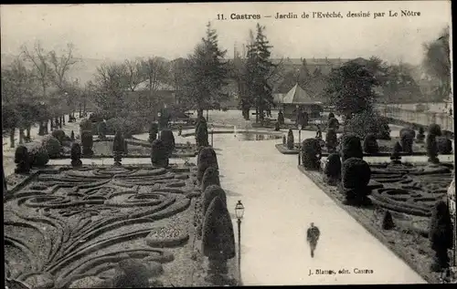 Ak Castres Tarn, Jardin de l'Eveche