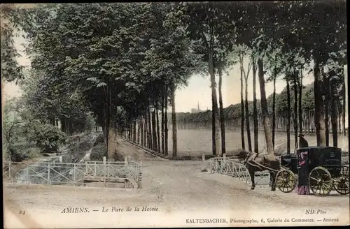 Ak Amiens Somme, Le Parc de la Hotoie, Kutsche