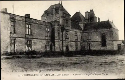 Ak Coulonges sur l'Autize Deux Sevres, Chateau et Chapelle