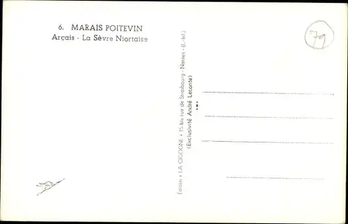 Ak Marais Poitevin Deux Sèvres, Arcais, La Sevre Niortaise