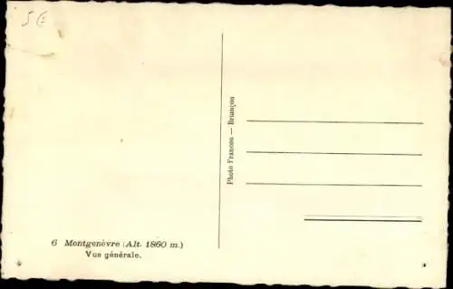 Ak Montgenèvre Hautes Alpes, Vue generale