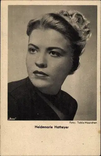 Ak Schauspielerin Heidemarie Hatheyer, Ross Verlag
