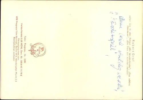 Ak Schauspieler Robert Graf, Portrait