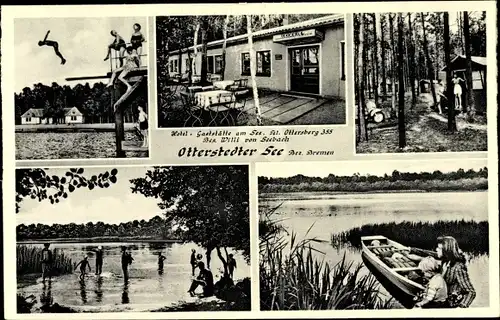 Ak Otterstedt Ottersberg Niedersachsen, Hotel Am See, Willi von Seebach, Freibad