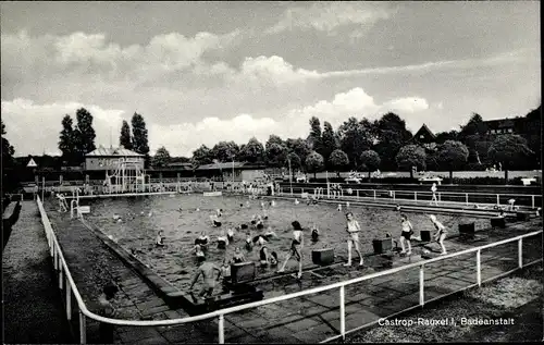 Ak Castrop Rauxel im Ruhrgebiet, Badeanstalt