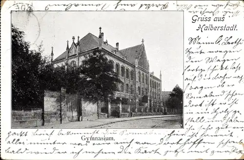 Ak Halberstadt Sachsen Anhalt, Gymnasium