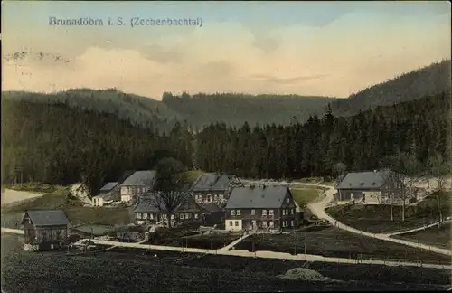 Ak Brunndöbra Klingenthal im Vogtland Sachsen, Partie im Zechenbachtal