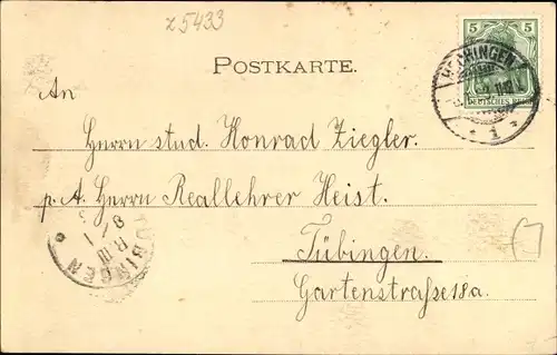 Ak Hechingen in Baden Württemberg, Totalansicht