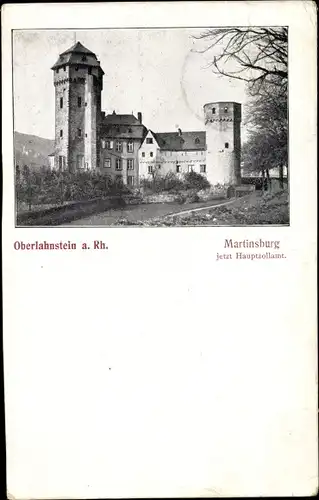 Ak Oberlahnstein Lahnstein am Rhein, Martinsburg, Hauptzollamt