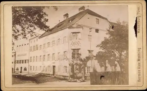 CdV Wasserburg am Inn in Oberbayern, um 1870, Englisches Mädcheninstitut