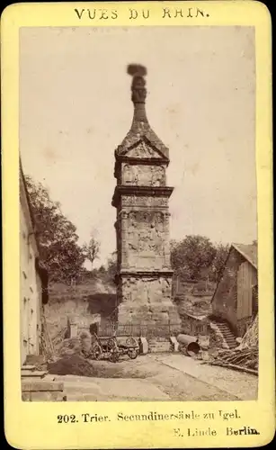 CdV Trier in Rheinland Pfalz, um 1870, Sekundinersäule zu Igel