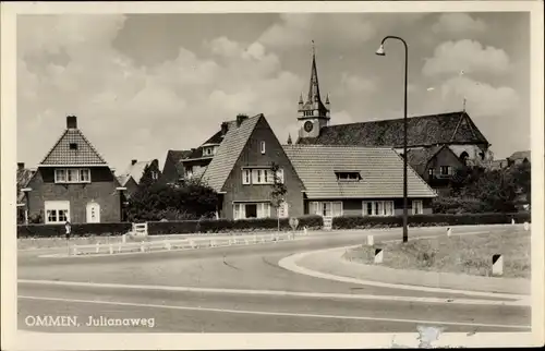 Ak Ommen Overijssel, Julianaweg, Kirche