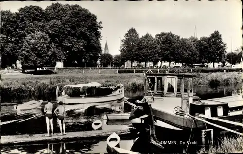 Ak Ommen Overijssel, De Vecht, Boote