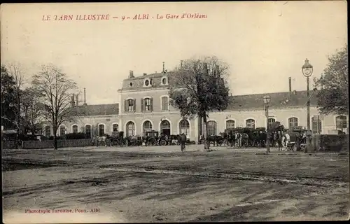 Ak Albi Tarn, La Gare d'Orleans