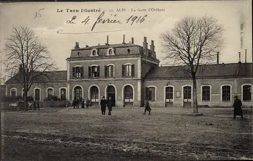 Ak Albi Tarn, La Gare d'Orleans