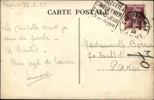 Ak Cayeux sur Mer Somme, La Chapelle des Marins et la Rue du Phare