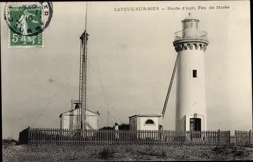 Ak Cayeux sur Mer Somme, Route d'Ault, Feu de Maree