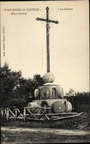 Ak Saint Maurice La Fougereuse Deux Sèvres, Le Calvaire