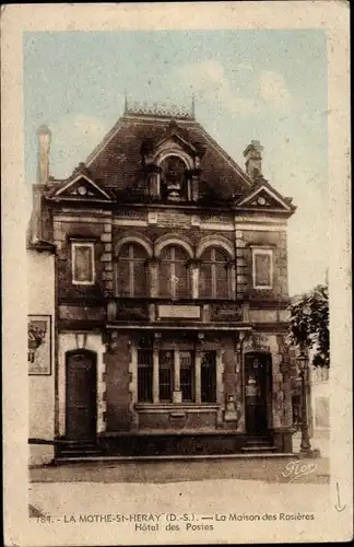 Ak La Mothe Saint Héray Deux Sèvres, La Maison des Rosieres, Hotel des Postes