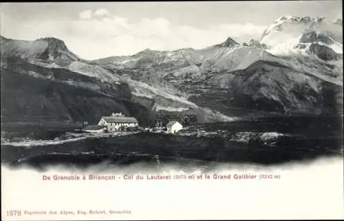 Ak Col du Lautaret Hautes Alpes, De Grenoble a Briancon, Le Grand Galibier