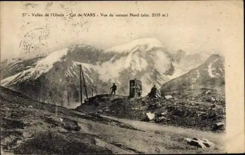 Ak Col de Vars Hautes Alpes, Vue du versant Nord, Vallee de l'Ubaye