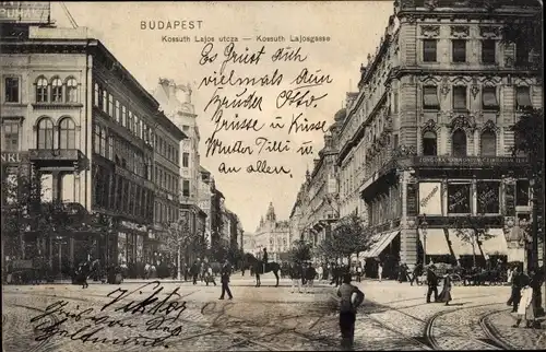 Ak Budapest Ungarn, Kossuth Lajosgasse
