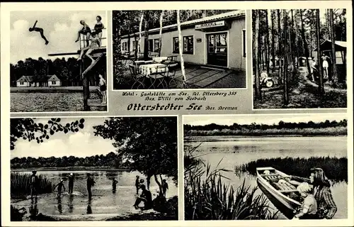 Ak Otterstedt Ottersberg Niedersachsen, Hotel Am See, Willi von Seebach, Freibad