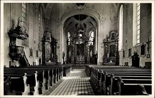 Ak Ettenheim im Ortenaukreis, Blick ins Kircheninnere, Altar