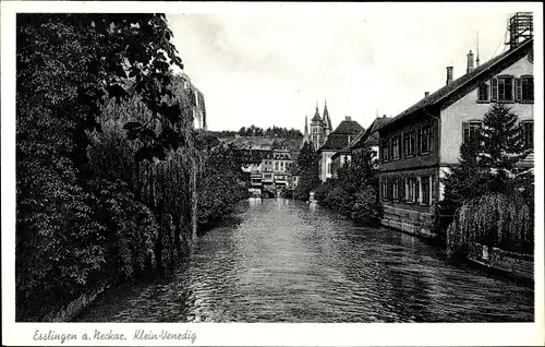 Ak Esslingen am Neckar, Klein Venedig, Teilansicht der Stadt