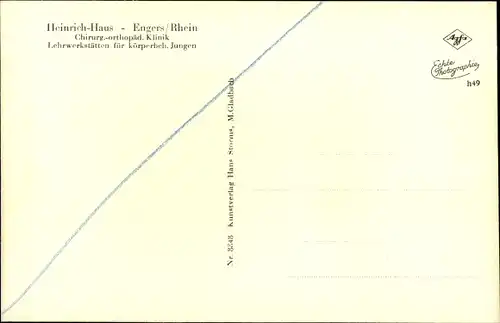 Ak Engers Neuwied Rhein, Heinrich Haus, Lehrwerkstätten