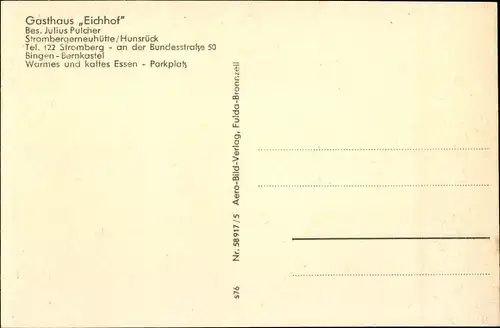 Ak Eichhof Daxweiler im Soonwald, Gasthaus Eichhof, Aussen- und Innenansicht, Bes. Julius Pulcher