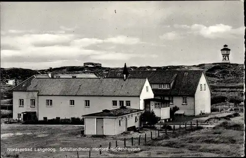 Ak Nordseebad Langeoog Ostfriesland, Schullandheim Herford Hiddenhausen