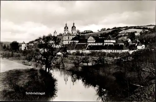 Ak Schöntal Baden Württemberg, Klostergaststätte, Jagst, Kirche