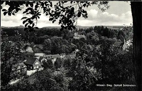 Ak Wissen an der Sieg Westerwald, Schloss Schönstein