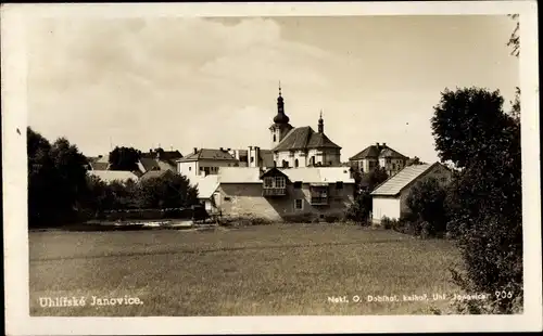 Ak Uhlířské Janovice Kohljanowitz Stredoceský kraj Mittelböhmen, Blick auf den Ort