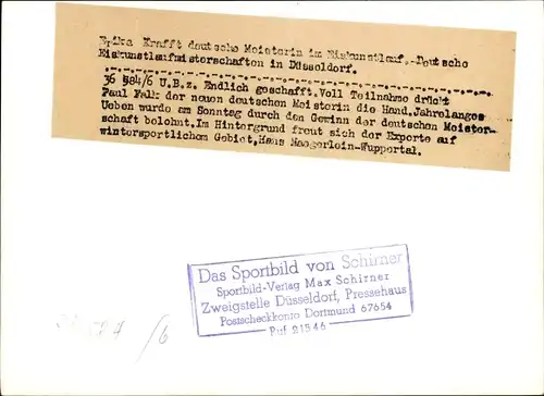 Foto Erika Krafft, deutsche Meisterin im Eiskunstlauf, Paul Falk, Hans Maegerlein