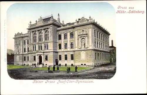 Ak Šumperk Mährisch Schönberg Region Olmütz, Kaiser Franz Josef-Ober-Gymnasium