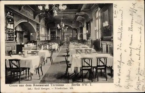 Ak Berlin Mitte, Restaurant Terminus, Friedrichstraße 101