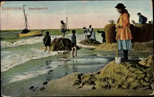 Ak Zandvoort Nordholland, Strandgezicht