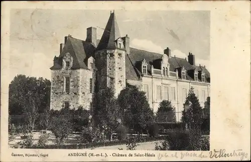 Ak Andigné Maine-et-Loire, Chateau de Saint Henis