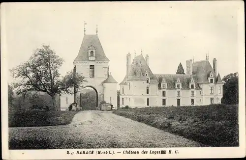 Ak Barace Maine et Loire, Chateau des Loges