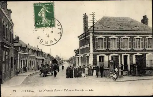 Ak Cayeux Somme, La Nouvelle Poste et l'Avenue Carnot