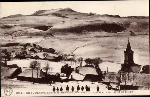 Ak Chaudeyrolles Haute Loire, Le Mezenc, Effet de Neige