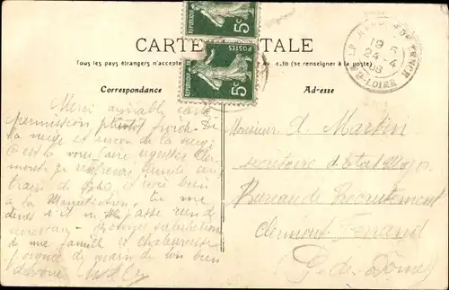 Ak Chambon de Tence Haute Loire, Bords du Lignon, reflets dans l'eau