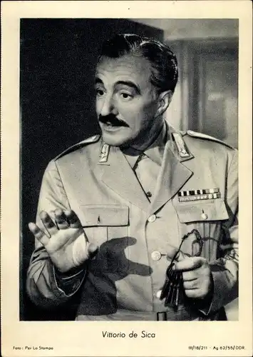 Ak Schauspieler Vittorio de Sica, Portrait