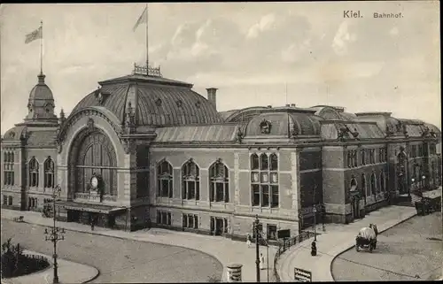 Ak Hansestadt Kiel, Bahnhof